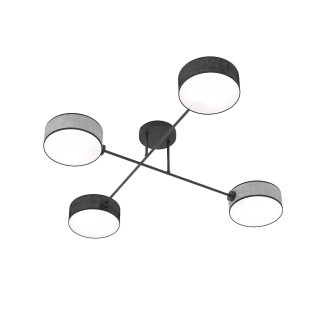 Lorix black and gray ceiling lamp (4 lights)