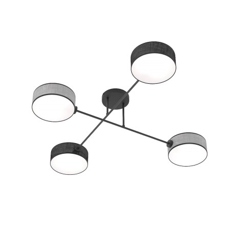 Lorix black and gray ceiling lamp (4 lights)