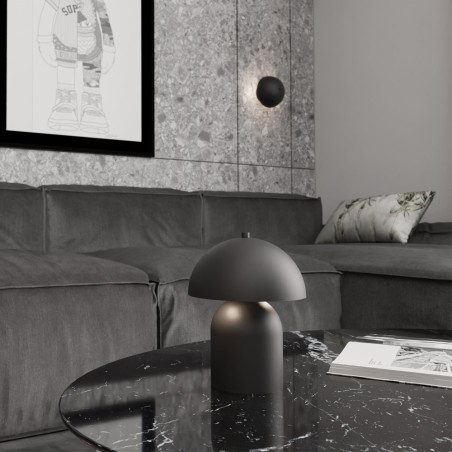 Konvi black table lamp (2 lights)