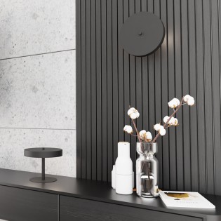 Zuko black table lamp (2 lights)