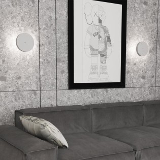 White Zuko wall sconce (2...