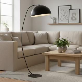 Lynox black floor lamp