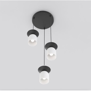 Lorenza II pendant lamp white+black (3 lights)
