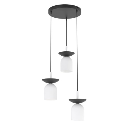 Lorenza II pendant lamp white+black (3 lights)