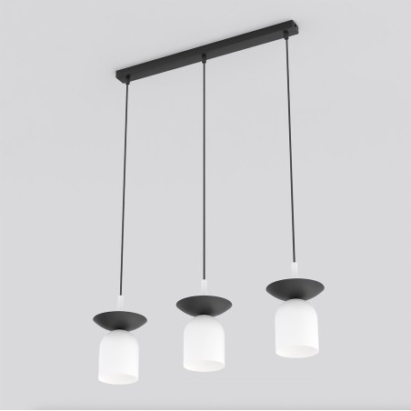 Lorenza pendant lamp white+black (3 lights)