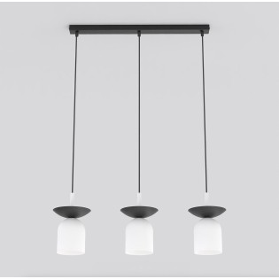 Lorenza pendant lamp white+black (3 lights)