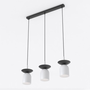 Lorenza gray+black hanging lamp (3 lights)