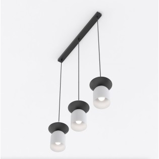 Lorenza gray+black hanging lamp (3 lights)