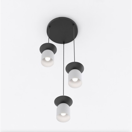 Lorenza II gray+black hanging lamp (3 lights)
