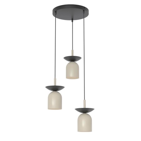 Lorenza II pendant lamp moka+black (3 lights)