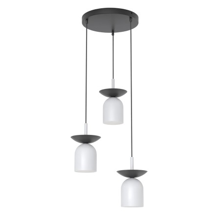Lorenza II gray+black hanging lamp (3 lights)