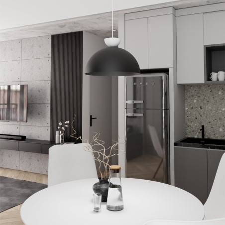 Varel L black+white pendant lamp