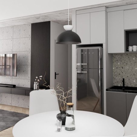 Varel S black and white pendant lamp