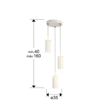 LED Cluster Pendant Lamp Alfara (3x8W)