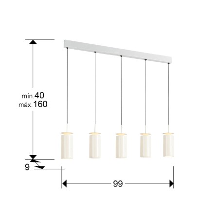 copy of Lámpara colgante LED Iliada (3x7W)