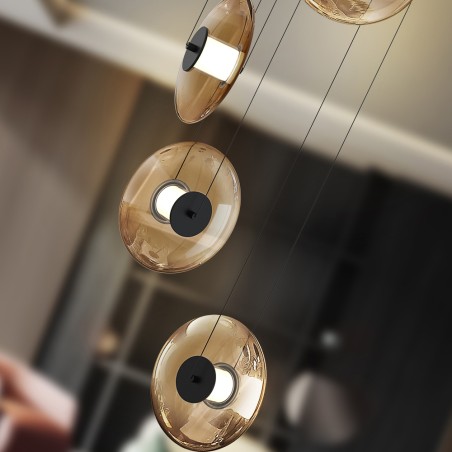 LED Cluster Pendant Lamp Diabolo (5x12W)