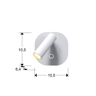 Biblio LED reading wall light (6W+2.1W)