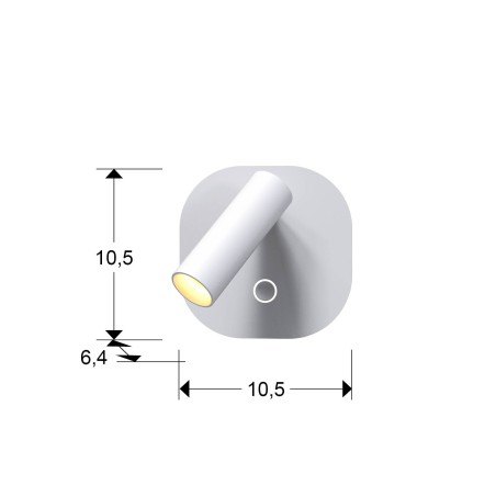 Biblio LED reading wall light (6W+2.1W)