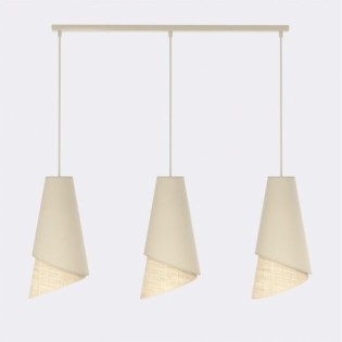 Lámpara colgante Vist Ratán (3 luces)