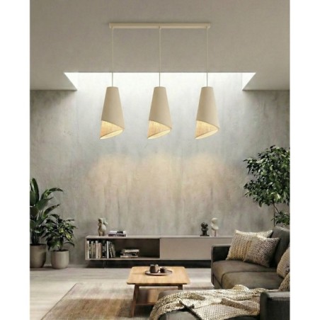 Lámpara colgante Vist Ratán (3 luces)