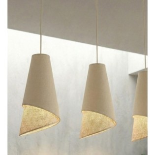 Lámpara colgante Vist Ratán (3 luces)