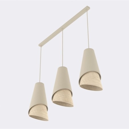 Lámpara colgante Vist Ratán (3 luces)