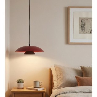 Tisa Burgundy+Black Pendant Lamp