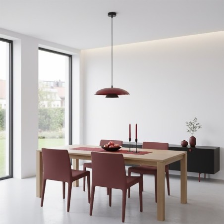 Tisa Burgundy+Black Pendant Lamp