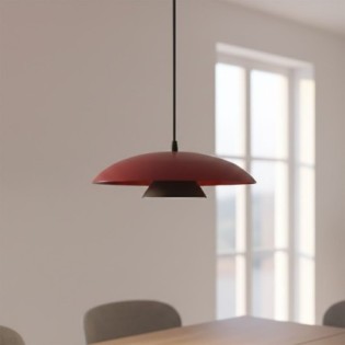 Tisa Burgundy+Black Pendant Lamp