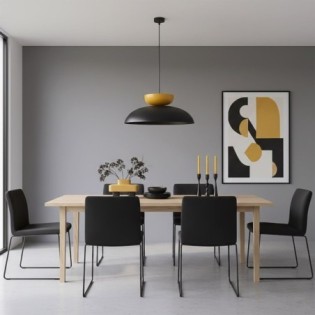 Sava Black+Yellow Pendant Lamp