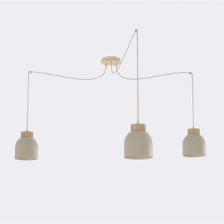 Lámpara colgante Prut Moca (3 luces)