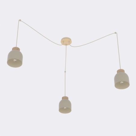 Lámpara colgante Prut Moca (3 luces)