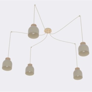 Lámpara colgante Prut Moca (5 luces)