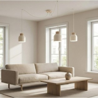 Lámpara colgante Prut Blanco (3 luces)