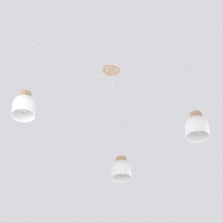 Lámpara colgante Prut Blanco (3 luces)