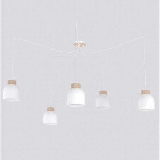Lámpara colgante Prut Blanco (5 luces)
