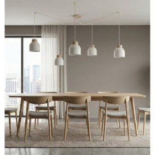 Lámpara colgante Prut Blanco (5 luces)