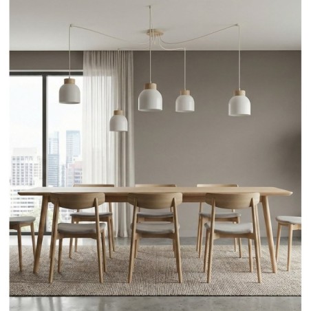 Lámpara colgante Prut Blanco (5 luces)
