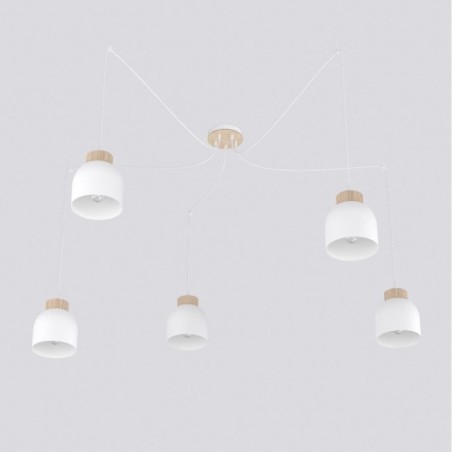 Lámpara colgante Prut Blanco (5 luces)