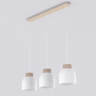 Lámpara colgante Oka Blanco (3 luces)