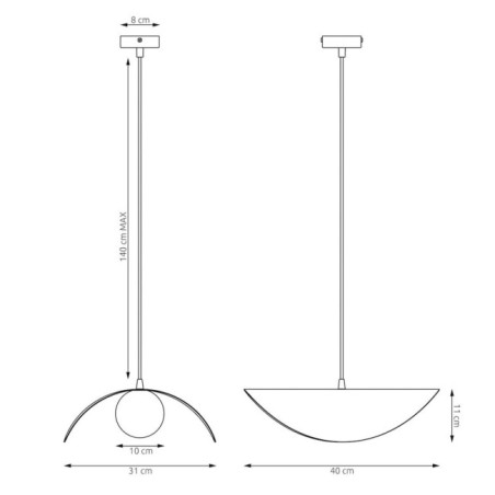 Nera L Hanging Lamp Mocha