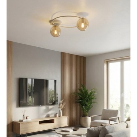 Buga Moca Amber Ceiling Lamp (2 lights)