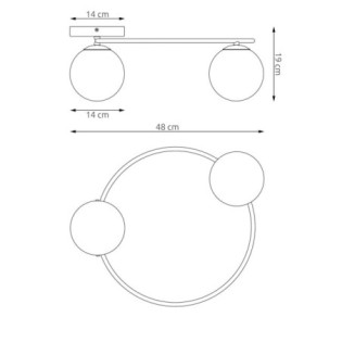 Buga Moca Amber Ceiling Lamp (2 lights)