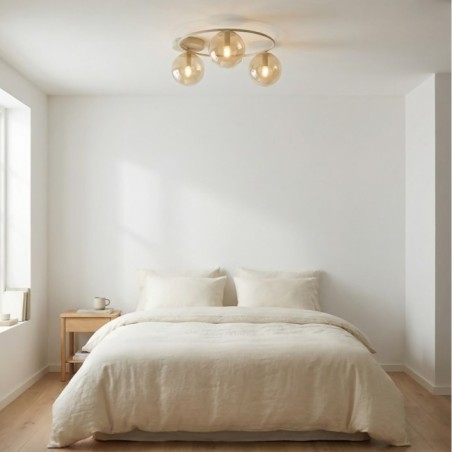 Buga Moca Amber Ceiling Lamp (3 lights)