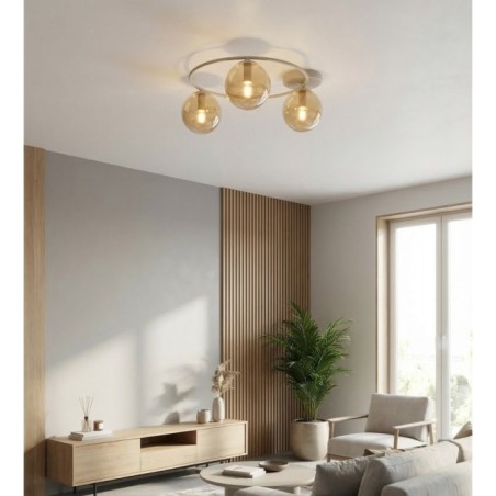 Buga Moca Amber Ceiling Lamp (3 lights)