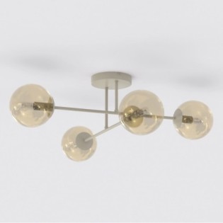 Drin Amber Mocha Ceiling Lamp (4 lights)