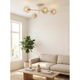 Drin Amber Mocha Ceiling Lamp (4 lights)