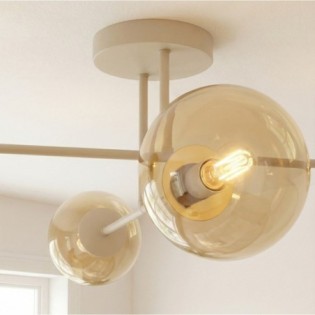 Drin Amber Mocha Ceiling Lamp (4 lights)