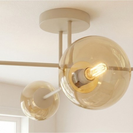 Drin Amber Mocha Ceiling Lamp (4 lights)