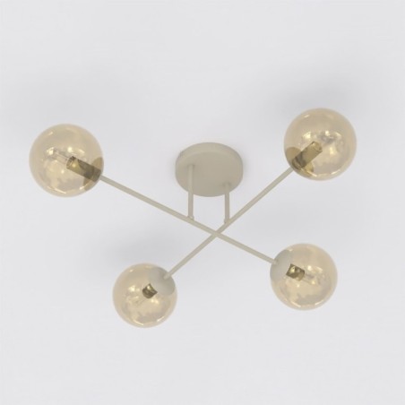 Drin Amber Mocha Ceiling Lamp (4 lights)
